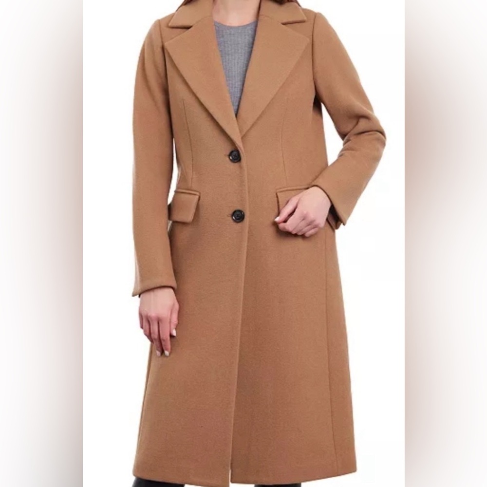 Sz XL 16 18 Michael Kors Single Breasted Camel Coat